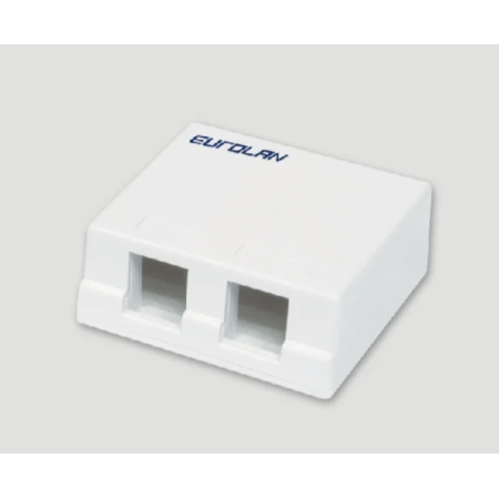 Сетевая розетка Eurolan 12B-00-02WT 2-port rj-45 Cat.5e белый