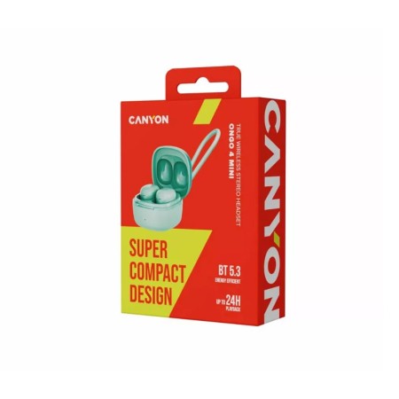 Наушники Canyon OnGo 4 mini (CNS-TWS4GR) зеленый