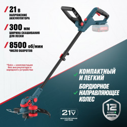 Триммер аккумуляторный ALTECO CT 21-30 Solo зеленый (С АККУМУЛЯТОРАМИ)