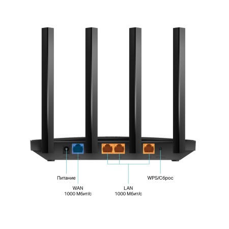 Wi-Fi роутер TP-Link Archer AX18 (Archer AX18) черный