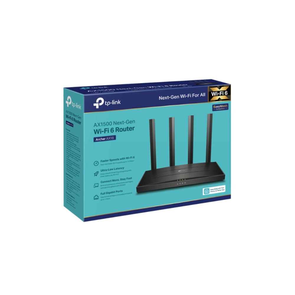 Купить Wi-Fi роутер TP-Link Archer AX18 (Archer AX18) черный ...