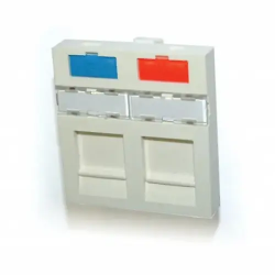 Лицевая панель COMMSCOPE 2-порт. для SL модулей, 45x45 мм/белый (1711276-1) белый