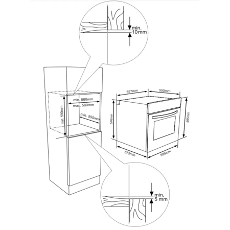 Электрический духовой шкаф Vestfrost VFIO72W белый