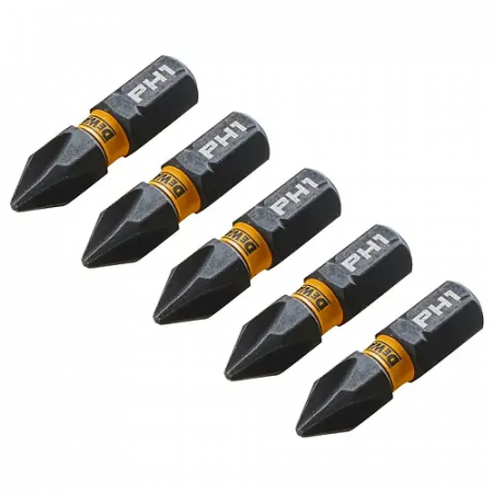 Бита DEWALT "EXTREME" IMPACT TORSION PH1 25мм 5шт. (DT7993T-QZ) черный Бита DEWALT "EXTREME" IMPACT TORSION PH1 25мм 5шт. (DT7993T-QZ) черный