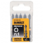Бита DEWALT "EXTREME" IMPACT TORSION PZ1 57мм 5шт. (DT7390T-QZ) черный