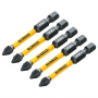 Бита DEWALT "EXTREME" IMPACT TORSION PZ1 57мм 5шт. (DT7390T-QZ) черный