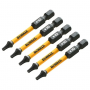 Бита DEWALT "EXTREME" IMPACT TORSION T10 57мм 5шт. (DT7393-QZ) черный