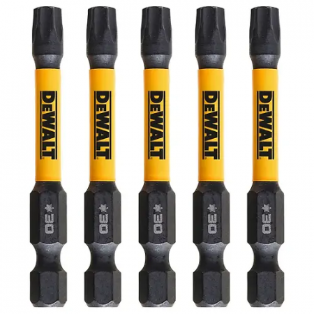 Бита DEWALT "EXTREME" IMPACT TORSION Т30 57мм 5шт. (DT7398T-QZ) черный