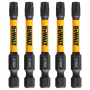 Бита DEWALT "EXTREME" IMPACT TORSION Т30 57мм 5шт. (DT7398T-QZ) черный