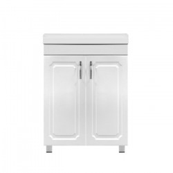 Тумба под раковину Misty Енисей 60 (EN6002DFBel) (С РАКОВИНОЙ) белая