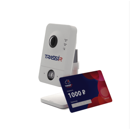 Комплект видеонаблюдения TRASSIR TR-D7121IR1W v2 (CloudCube1) белый