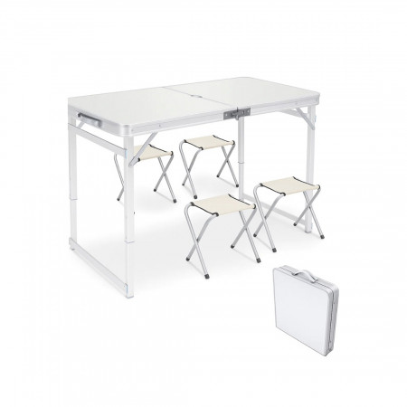 Стол с 4 стульями внутри XG Aurora garden AL-025 (AL-025) серый