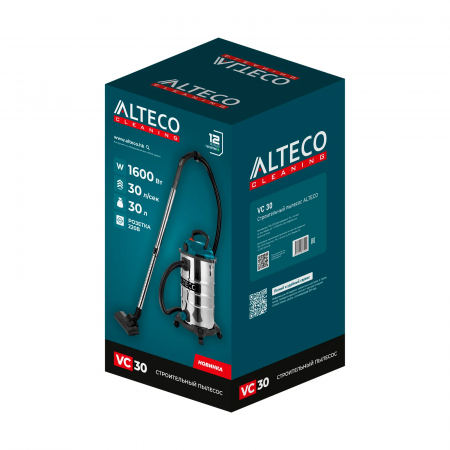 Строительный пылесос ALTECO VC 30 серебристый Строительный пылесос ALTECO VC 30 серебристый