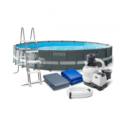 Бассейн каркасный INTEX Ultra XTR Frame 26334NP (610х122 см) темно-серый Бассейн каркасный INTEX Ultra XTR Frame 26334NP (610х122 см) темно-серый