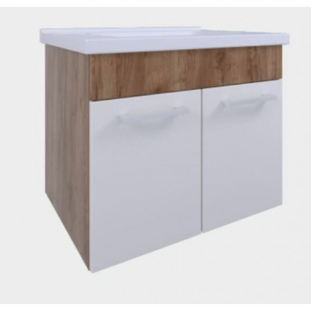 Тумба под раковину AVK Furniture A2 ТН 2Я 700 К (С РАКОВИНОЙ) Золотой, Молочный глянец