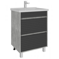 Тумба под раковину AVK3 A3 ТР 2Я 600 К (С РАКОВИНОЙ) Ателье Светлое