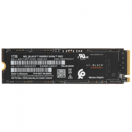 1000 ГБ SSD диск Western Digital Black SN850X (WDS100T2X0E) черный