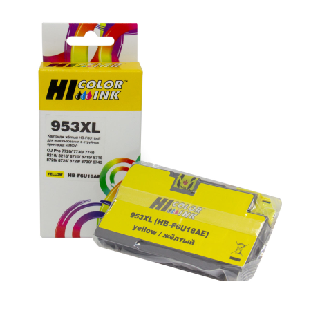 Картридж струйный Hi-Black HB-F6U18AE желтый