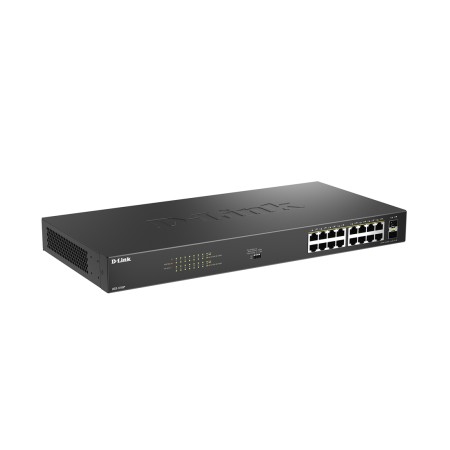 Коммутатор D-Link DGS-1018P/B1A черный