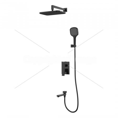 Встраиваемый смеситель для ванны с 3-функциями Raglo R30.27.06 черный