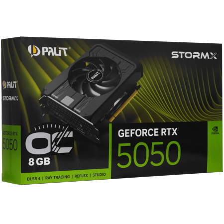 Видеокарта Palit GeForce RTX 5050 STORMX OC (NE65050T19P1-GB2070F) 8 Гб черный