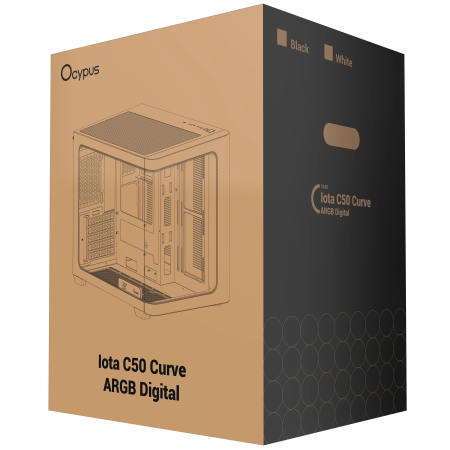 Корпус Ocypus Iota C50 Curve ARGB (Iota-C50-WHD300CD-GL) белый