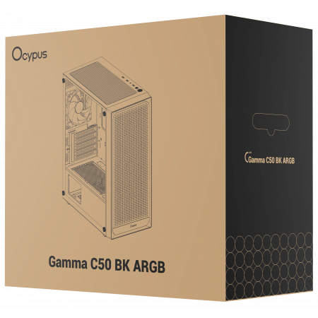 Корпус Ocypus Gamma C50 BK ARGB (Gamma-C50-BKG400XX-GL) черный