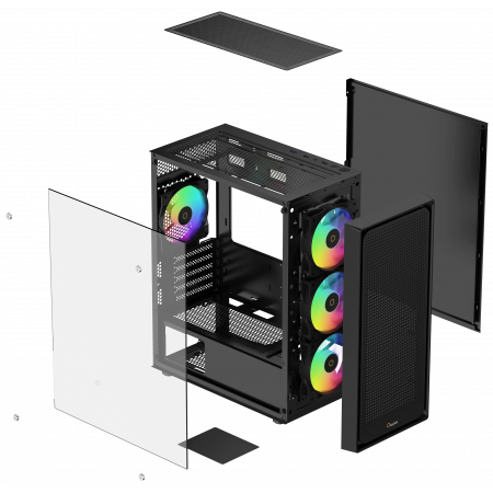 Корпус Ocypus Gamma C50 BK ARGB (Gamma-C50-BKG400XX-GL) черный