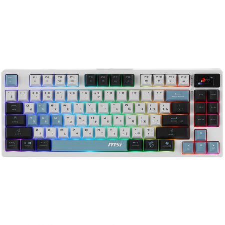 Клавиатура беспроводная + проводная MSI FORGE GK600 TKL Wireless Sky (FORGE GK600 TKL W SKY RU) белый