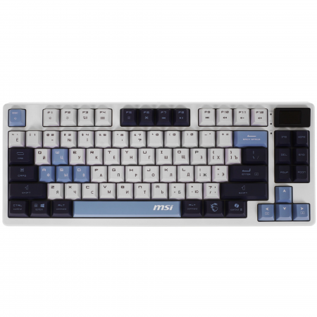 Клавиатура беспроводная + проводная MSI FORGE GK600 TKL Wireless Sky (FORGE GK600 TKL W SKY RU) белый