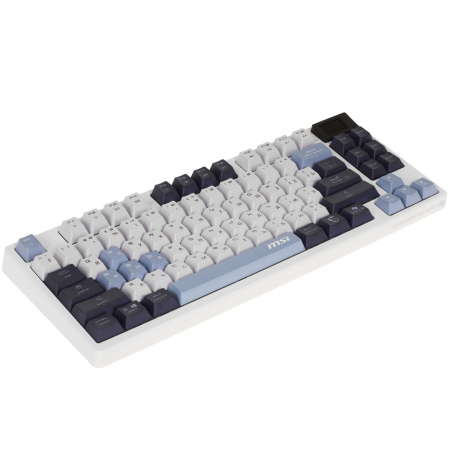 Клавиатура беспроводная + проводная MSI FORGE GK600 TKL Wireless Sky (FORGE GK600 TKL W SKY RU) белый