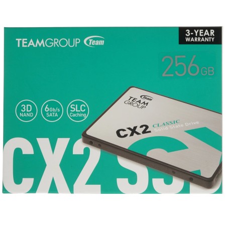 256 ГБ SSD диск Team Group CX2 (T253X6256G0C101) черный