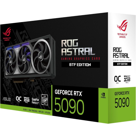 Видеокарта ASUS GeForce RTX 5090 ROG Astral BTF OC (ROG-ASTRAL-RTX5090-O32GBTF-GAMING) 32 Гб черный
