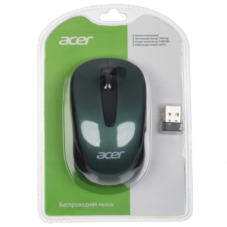 Мышь беспроводная Acer OMR135 (ZL.MCEEE.01I) зеленый