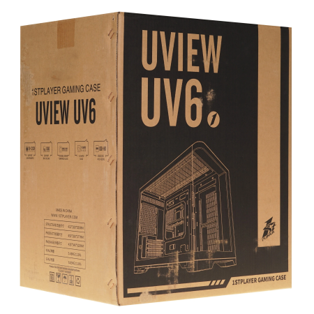 Корпус 1STPLAYER UVIEW UV6 (UV6-BK-2FC7R-1FC7) черный