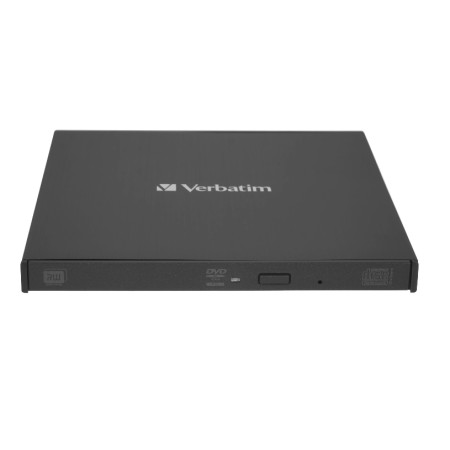 Внешний оптический привод Verbatim CD/DVD 43886 Slim USB-C черный