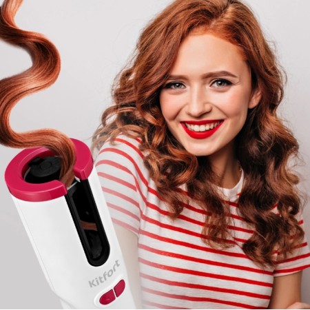 Выпрямитель для волос Kitfort КТ-3235 белый