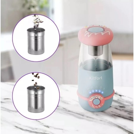 Вспениватель-блендер Kitfort КТ-7244 голубой