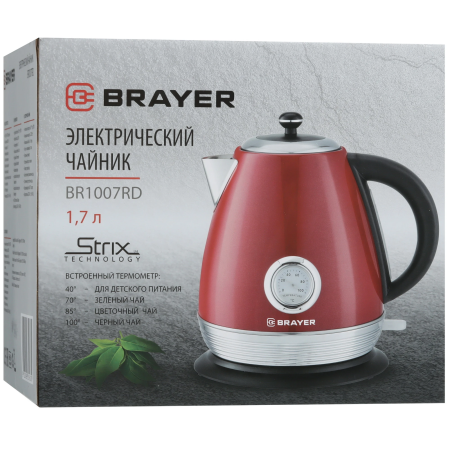 Электрический чайник BRAYER BR1007RD красный