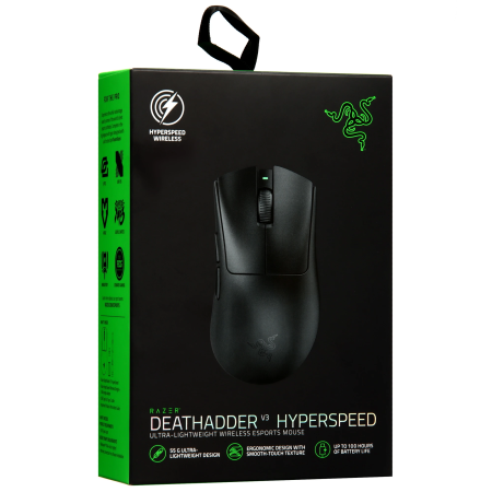 Мышь беспроводная + проводная Razer DeathAdder V3 HyperSpeed (RZ01-05140100-R3G1) черный