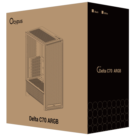 Корпус Ocypus Delta C70 ARGB (Delta-C70-WHG400XX-GL) белый