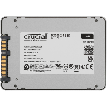 250 ГБ SSD диск Crucial MX500 (CT250MX500SSD1) серый