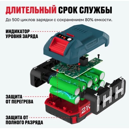 Аккумулятор ALTECO BCD 21-80 Li синий