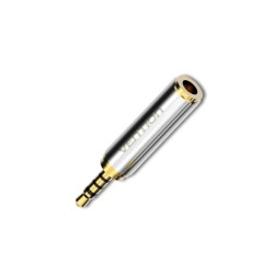 Переходник для аудио 2.5 mini jack - 3.5mm jack Vention VAB-S02 серебристый