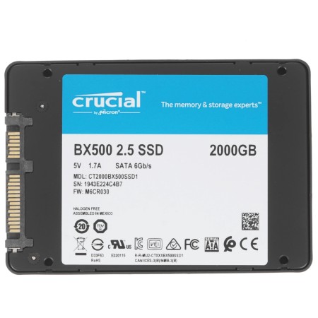 2 ТБ SSD диск Crucial BX500 (CT2000BX500SSD1) черный