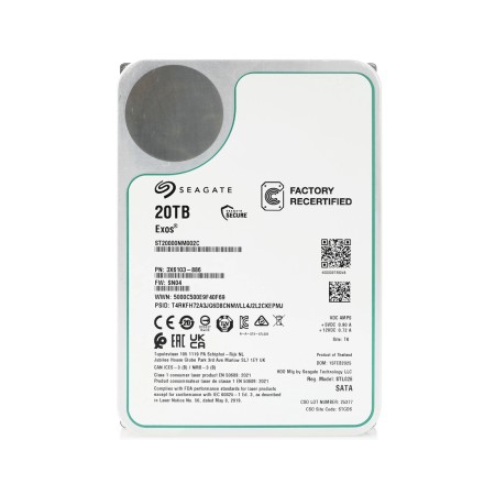 20 ТБ Жесткий диск Seagate Exos X20 (ST20000NM002C) белый