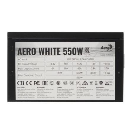 Блок питания AeroCool Aero White 550 черный