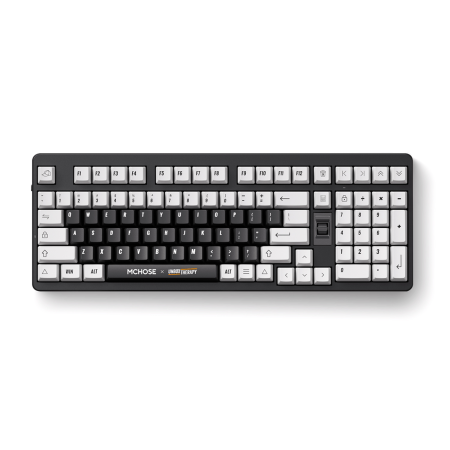 Клавиатура беспроводная + проводная MCHOSE UT98 (UT98-1) белый/черный