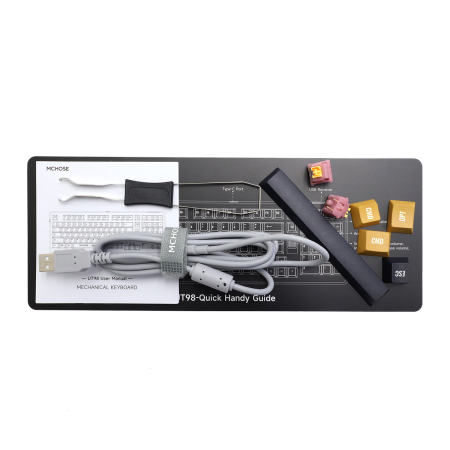 Клавиатура беспроводная + проводная MCHOSE UT98 (UT98-4) бронзовый/серый