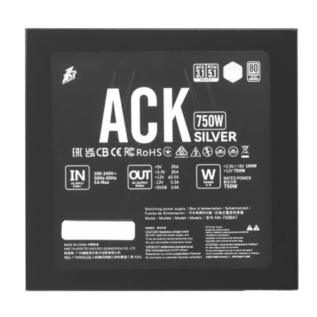 Блок питания 1Stplayer ACK SILVER (HA-750BA7-BK) черный